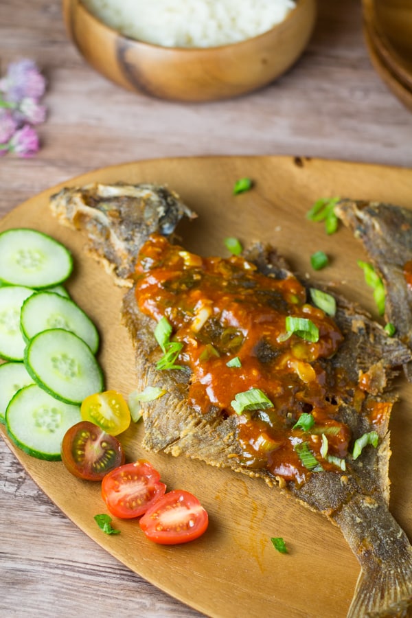 Crispy Fried Sole with Sweet Spicy Sauce