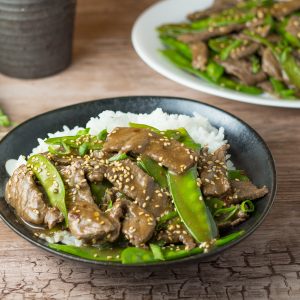 Steak and Snow Peas Stir Fry