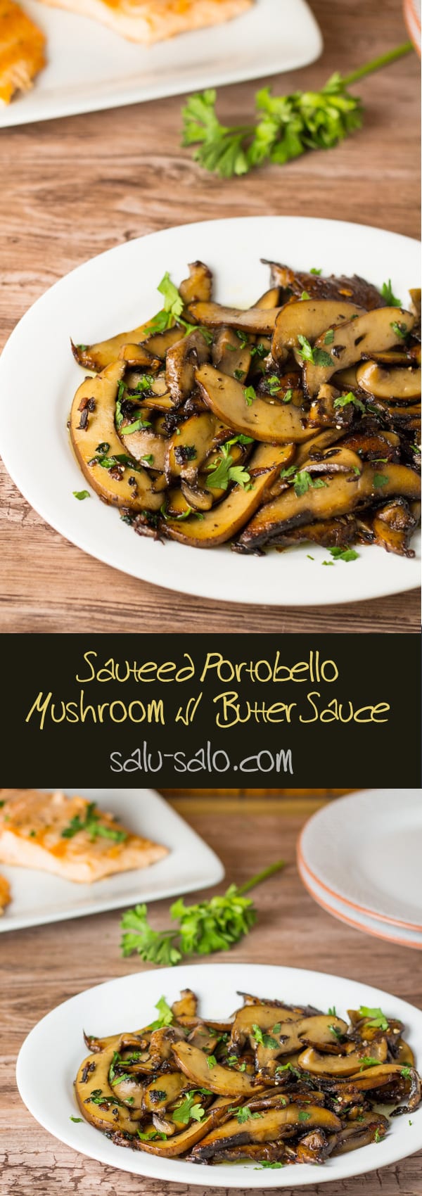 Funghi Portobello saltati con salsa al burro