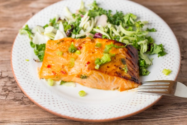 Salmon with Sweet Chili Sauce