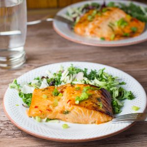 Salmon with Sweet Chili Sauce