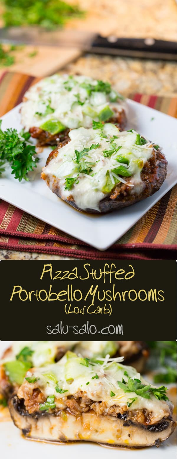 Pizza Stuffed Portobello Mushrooms