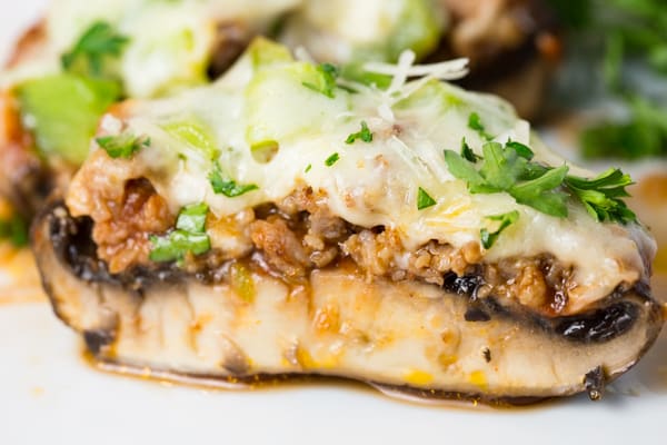 Pizza Stuffed Portobello Mushrooms