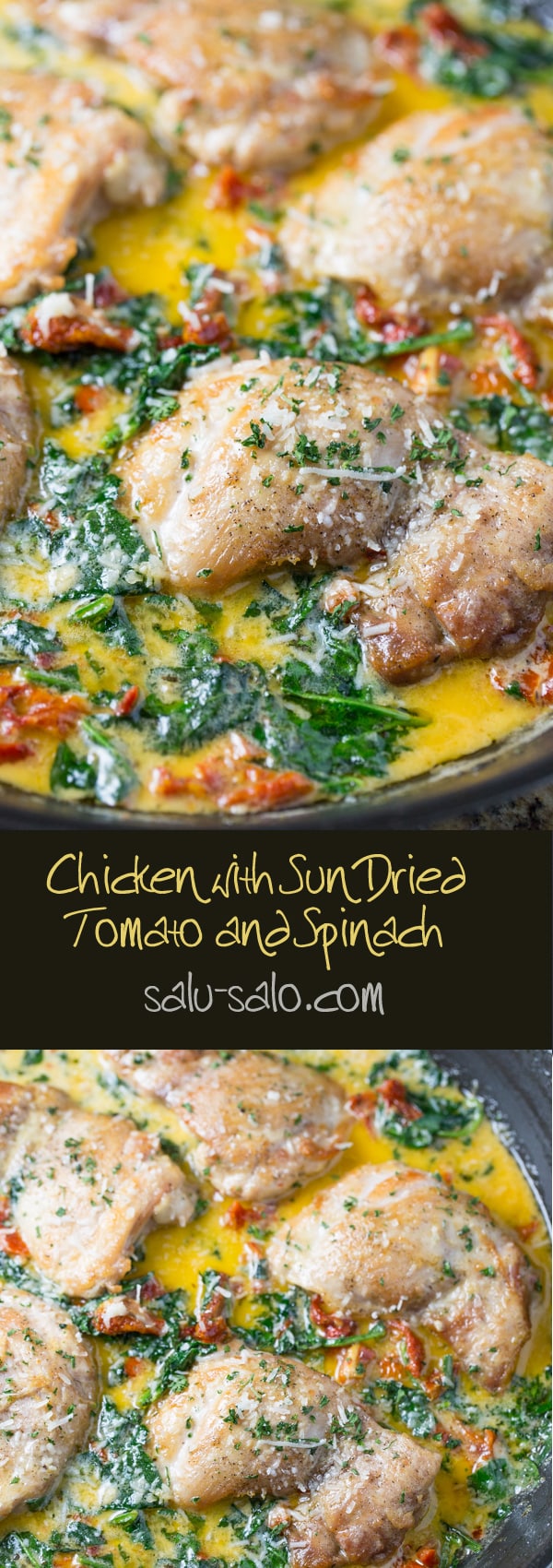 Chicken with Sun Dried Tomato and Spinach