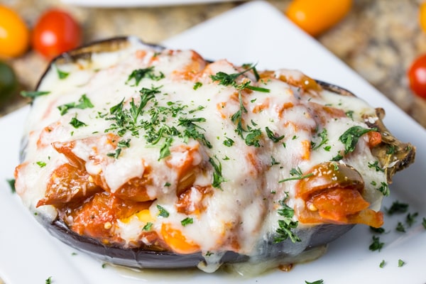 Eggplant Parmesan Boats