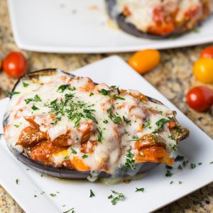 Eggplant Parmesan Boats