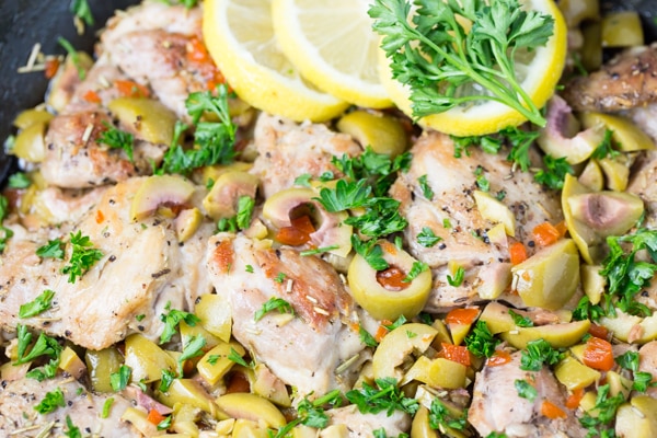 Skillet Chicken With Olives