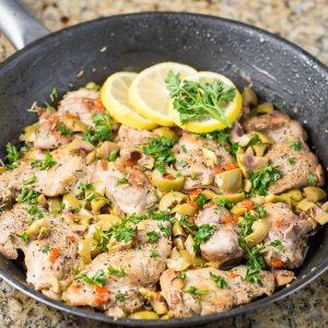 Skillet Chicken With Olives