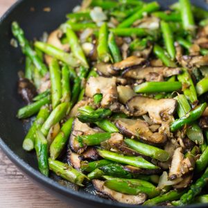 Ginger Sesame Asparagus and Shiitake