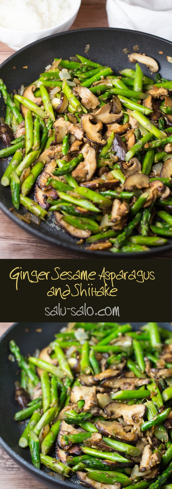 Ginger Sesame Asparagus and Shiitake