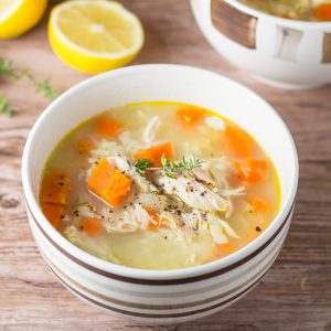 Lemon Chicken Rice Soup