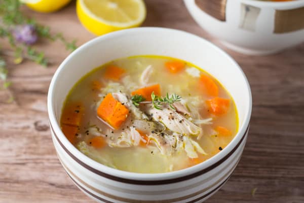 Lemon Chicken Rice Soup