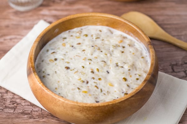 Ginataang Munggo (Sticky Rice with Mung Beans and Coconut Milk)