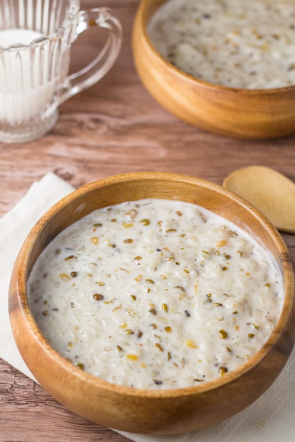 Ginataang Munggo (Sticky Rice with Mung Beans and Coconut Milk)