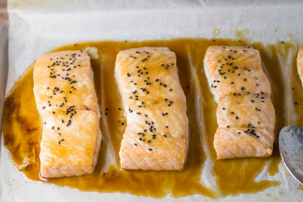 Maple Sesame Baked Salmon