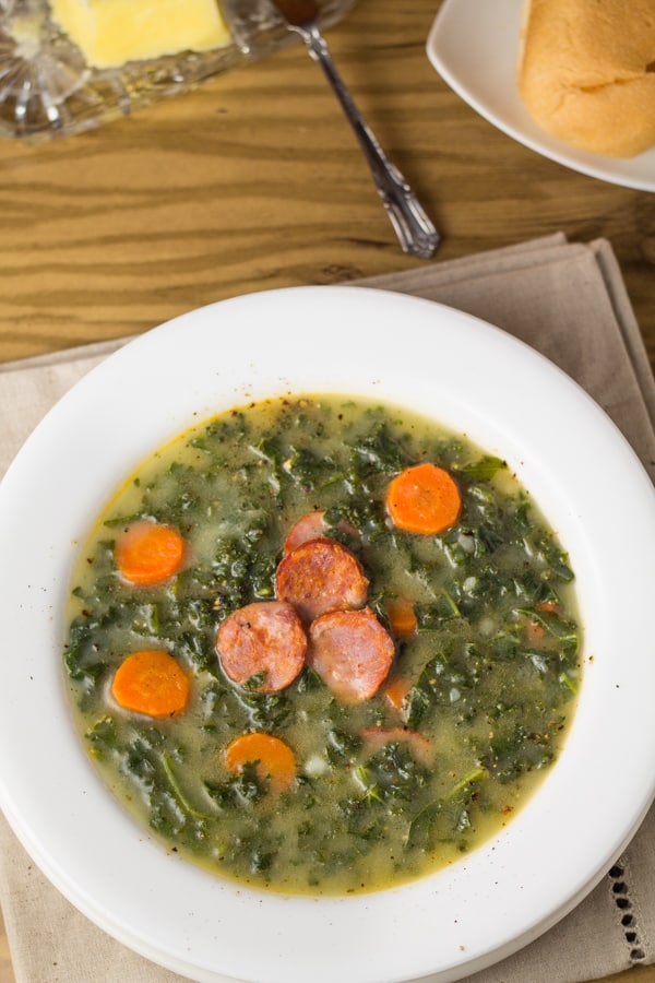 Caldo Verde (Portuguese Kale and Sausage Soup) - Salu Salo Recipes