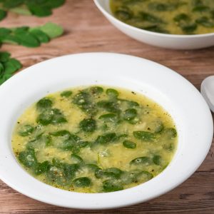 Suwam na Mais (Corn and Moringa Soup)