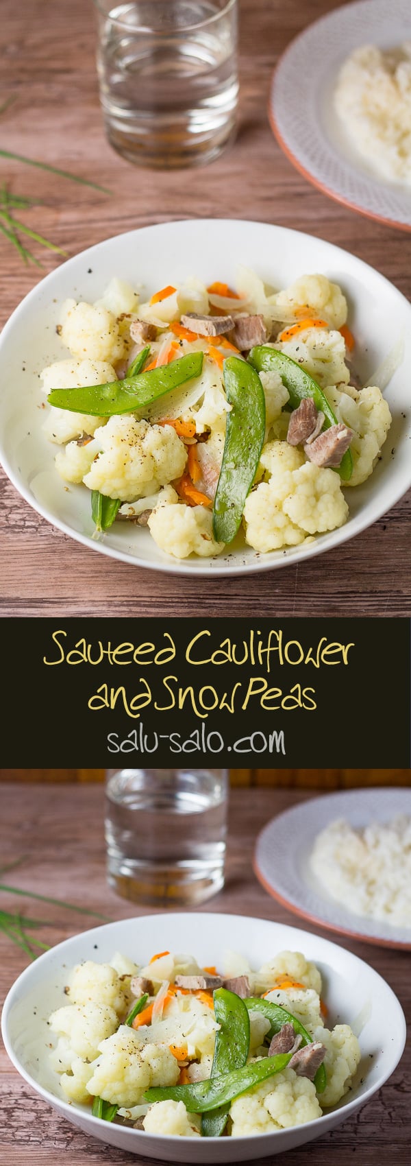 Sauteed Cauliflower and Snow Peas