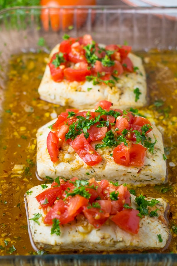 Lemon Garlic Halibut