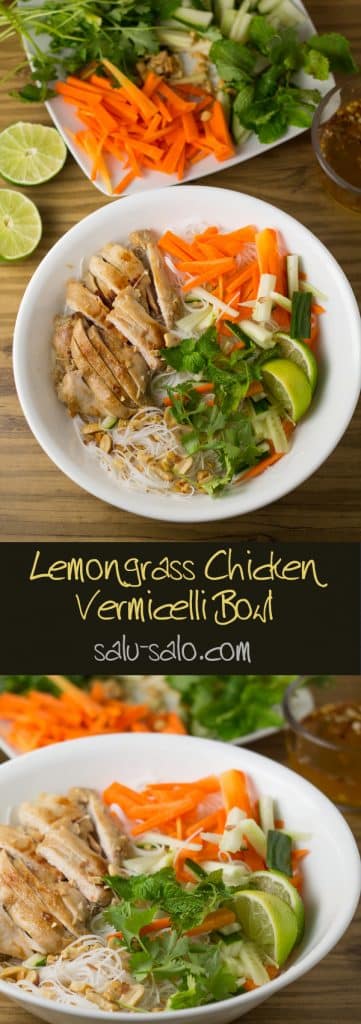 Lemongrass Chicken Vermicelli Bowl - Salu Salo Recipes