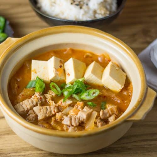 Kimchi Stew with Pork Belly and Tofu - Salu Salo Recipes