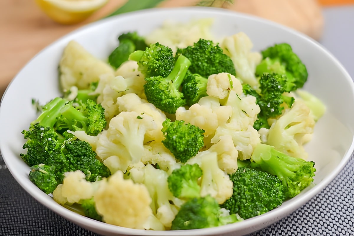 Cauliflower and Broccoli with Fresh Herb Butter