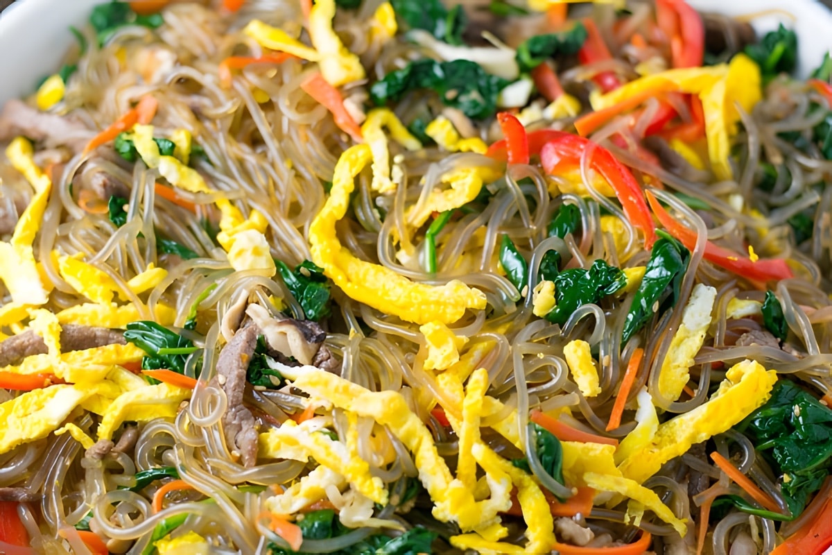 Japchae (Korean Stir-fried Noodles)