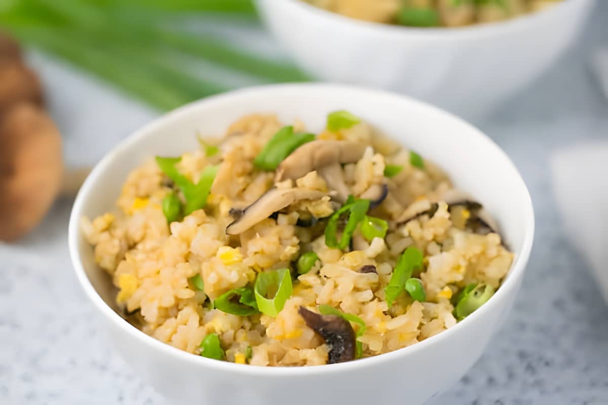 Quick Egg and Mushroom Fried Rice