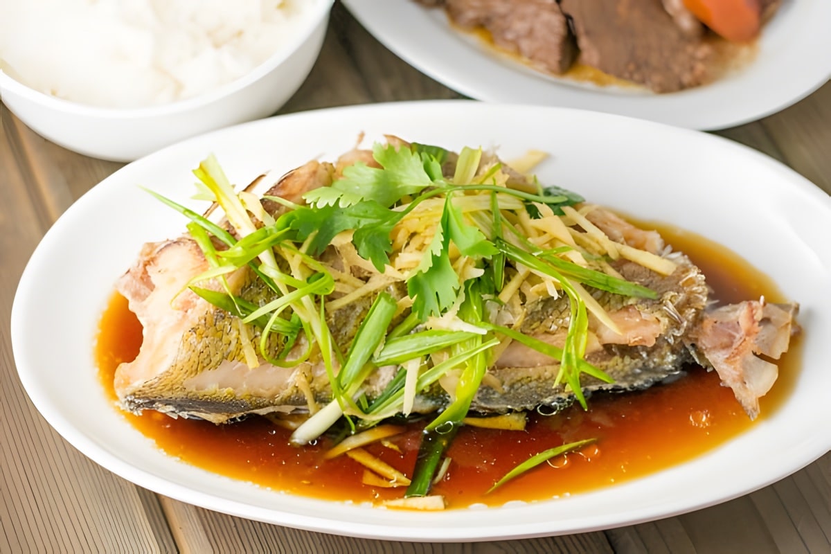 Steamed Rock Cod