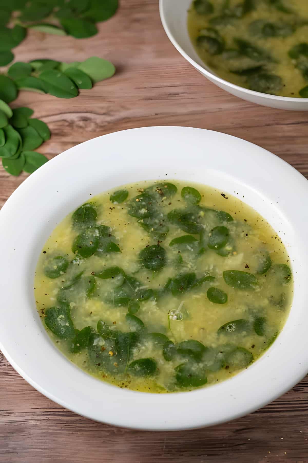 Suwam na Mais (Corn and Moringa Soup)